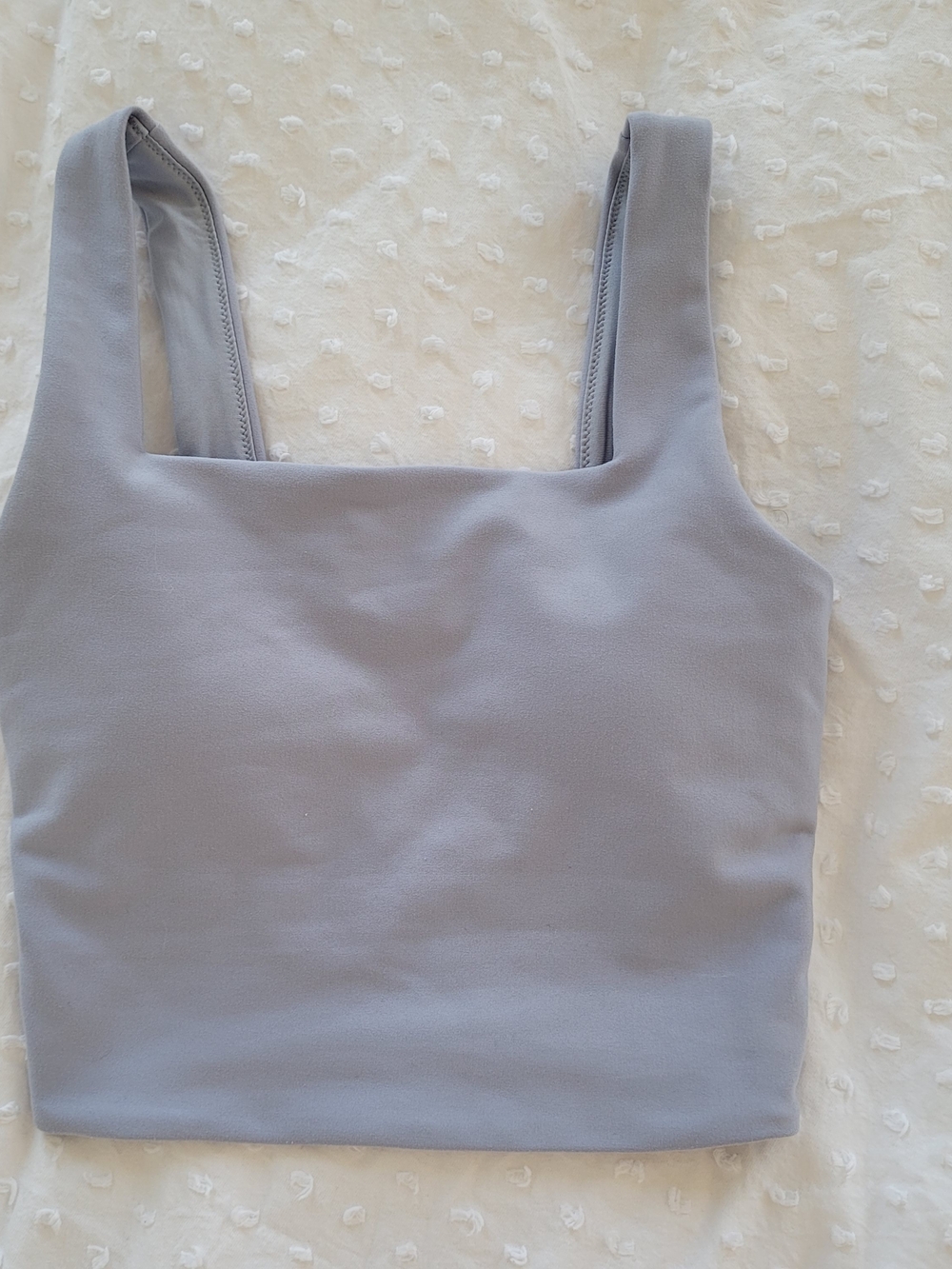 Abercrombie & Fitch Light Blue/Gray Square Neck Sport Tank Top